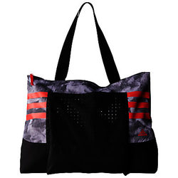 Adidas Graphic Tote Bag, White/Shock Red